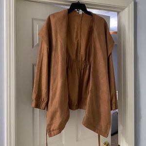 Tan light weight jacket. Brand is FAVLUX. size L. Never worn.